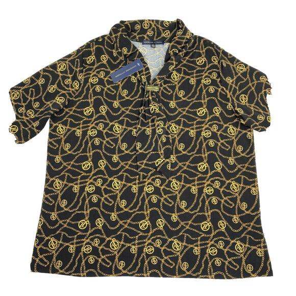 Adrienne Vittadini Women's Extra Large Top Black and Gold New With Tag - Picture 1 of 7
